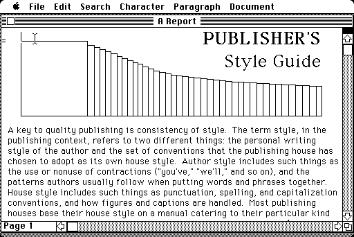 Microsoft Word 1.0 for Mac Document Editor (1985)